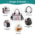 thumbnail image 3 of FORMRS Insulated Lunch Bag for Work School Unisex Large Capacity Cooler with Shoulder Strap, Watercolor Marble Pattern, 3 of 6