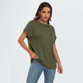 thumbnail image 4 of SUNBS Women's Oversized Tops Business Casual Short Sleeve T-Shirt Summer Blouses, 4 of 7