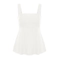 thumbnail image 6 of ctdiral Womens Plus Size Tank Tops Square Neck Sleeveless Tanks Solid Color Loose Fit Tunic Tops Summer Fashion Going Out Tops White XXXL, 6 of 9
