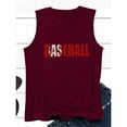 thumbnail image 4 of LSLJS Women Spaghetti Strap Tank Tops Ladies Summer Fashion Solid Color Baseball Print Pattern Sleeveless Vest Top T-shirt, 4 of 4