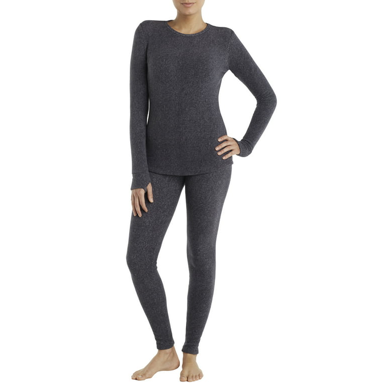 ClimateRight by Cuddl Duds Stretch Fleece Women's Natural Rise Base Layer  Legging, Sizes XS to 4XL