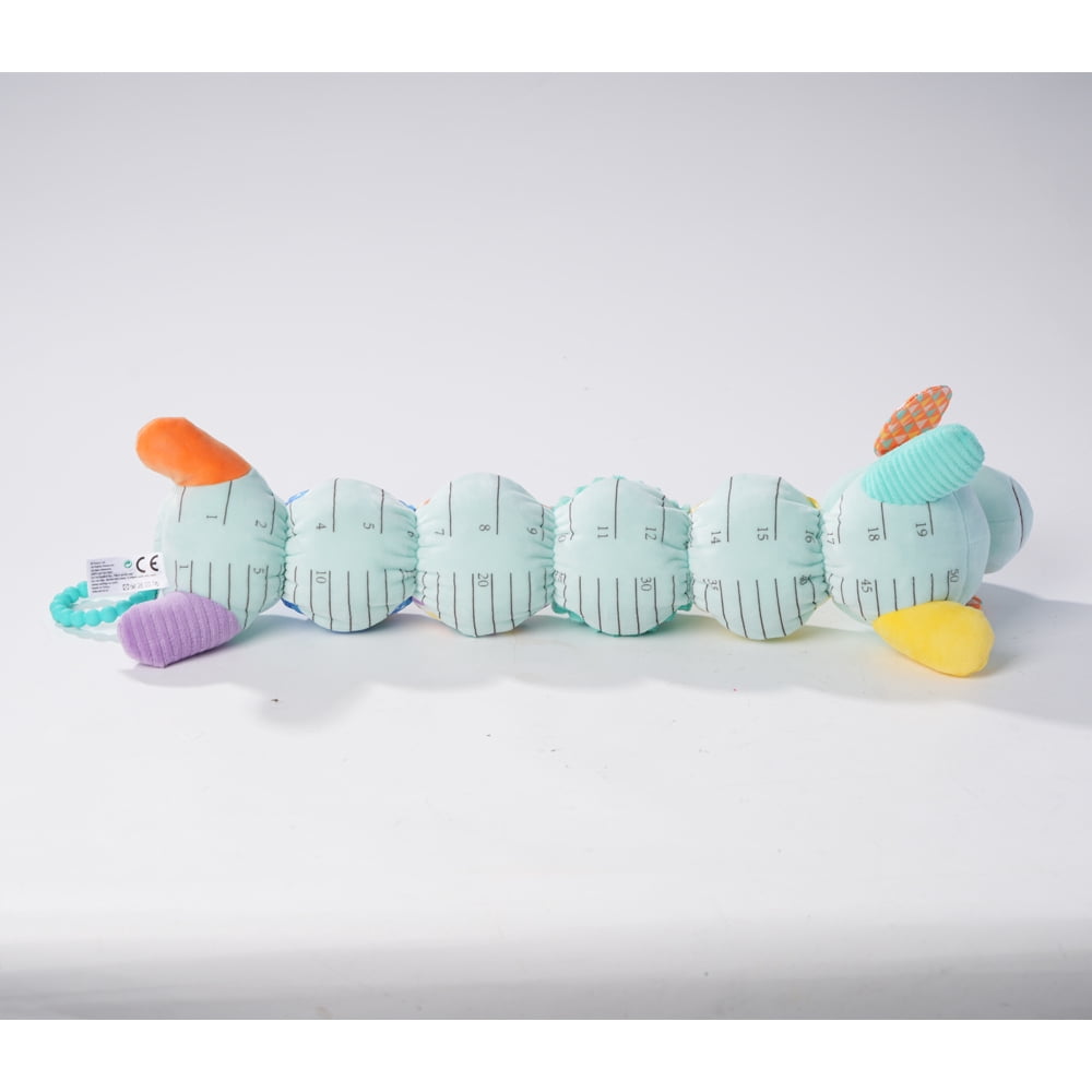 YYhl Baby Musical Toys Infant Toys Stuffed Dog Toys, Baby Teething Toys for Newborn Sensory Boys Girls 0 3 6 12 Months Doggy Caterpillar Height Chart Blue