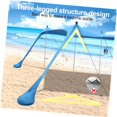thumbnail image 3 of Highcool Beach Tent Sun Shade with , Beach Tent Sun with Sandbags, Poles and Ground Pegs and Anti-Wind Ropes for Outdoors, Camping,, 3 of 7