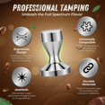 thumbnail image 3 of Coffee Tamper 58mm Diameter Stainless Steel Flat Base Grip Handle Barista Espresso Bean Press Siver Kitchen Accessories, 3 of 8