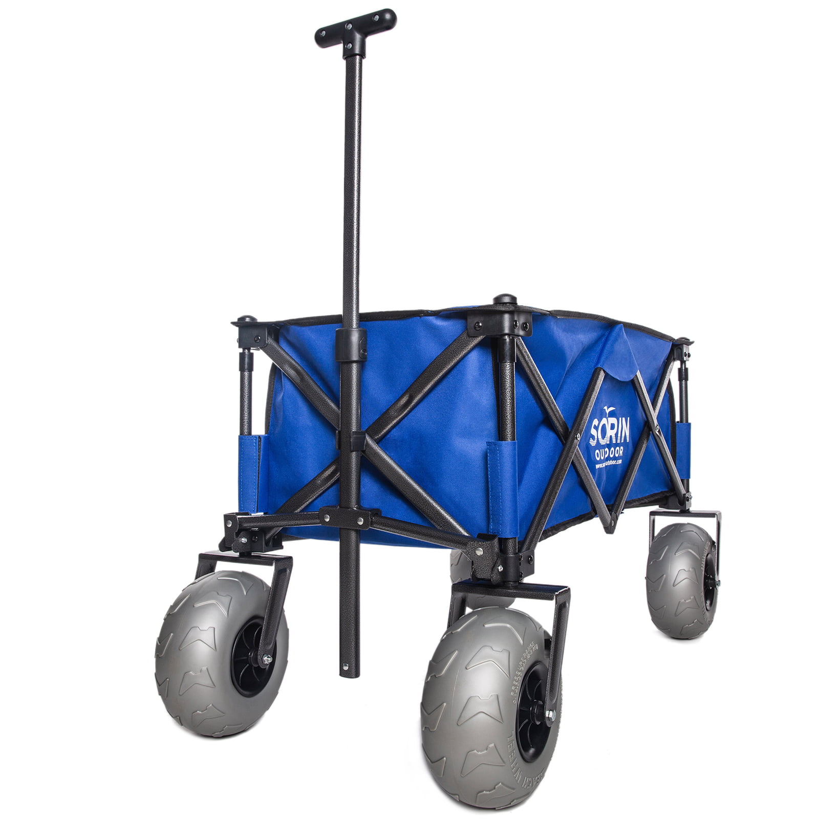 Beach cart with balloon wheels