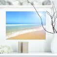 thumbnail image 1 of Sun Over Tropical Beach - Seashore Photo Canvas Art Print, 1 of 3