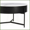 thumbnail image 5 of Space-Saving Modern Round Coffee Table with Lift-Top Storage & 3 Ottomans for Living Room, 5 of 23