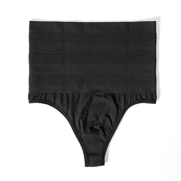 A AGROSTE Women Seamless Mid-RiseTummy Control Shapewear Thongs Body Shaper Underwear No Show Panties