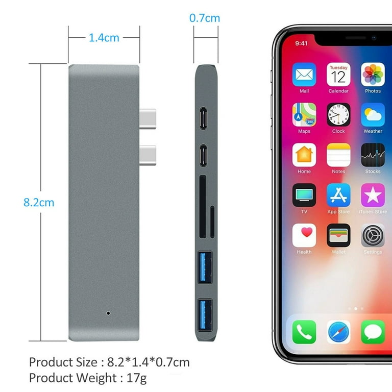 Adaptador Hub Usb C 7en1 Hdmi Para Macbook Pro Air 13 16 14