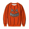thumbnail image 6 of Makaor Sweatshirt Women Men Plus Size Halloween Crew Neck Tops Fleece Long Sleeve Pullover Pumpkin Casual Clothes, 6 of 8