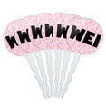 thumbnail image 1 of Wei Cupcake Picks Toppers - Set of 6 - Pink Speckles, 1 of 1
