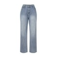 thumbnail image 4 of Aloohaidyvio No Boundaries Women's Wide Leg Jeans Casual High Waisted Stretch Baggy Loose Denim Pants, 4 of 5
