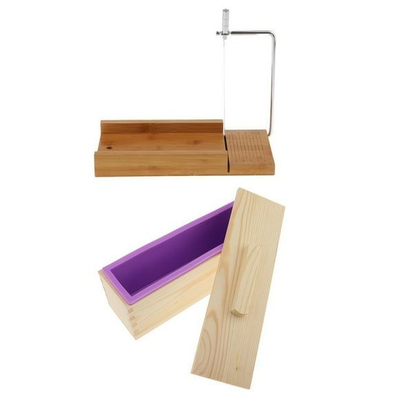 YIEMEEN Multi-function Practical Wooden Soap Cutter Loaf Mold Soap Making Cutting Tools