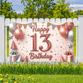 thumbnail image 5 of Rose Gold Theme Happy Birthday Banner Balloon Decoration for Teen Party Indoor Celebration Event Decoration, 5 of 7