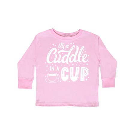 

Inktastic It s a Cuddle in a Cup with Stars and Mug Gift Toddler Boy or Toddler Girl Long Sleeve T-Shirt