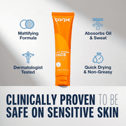 Carpe Sweat Absorbing Face Lotion Plus Oily Face Control, Matte Finish Face Lotion,1.35 fl oz