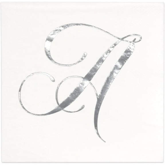 Gift Boutique 100 Silver Monogram Disposable Paper Napkins
