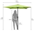 thumbnail image 5 of Abble 6.5FT Square Outdoor Patio Umbrella with Push Button Tilt and Crank Handle, Market Umbrella with 4 Sturdy Umbrella Ribs for Garden Deck Backyard Pool, Green, 5 of 5