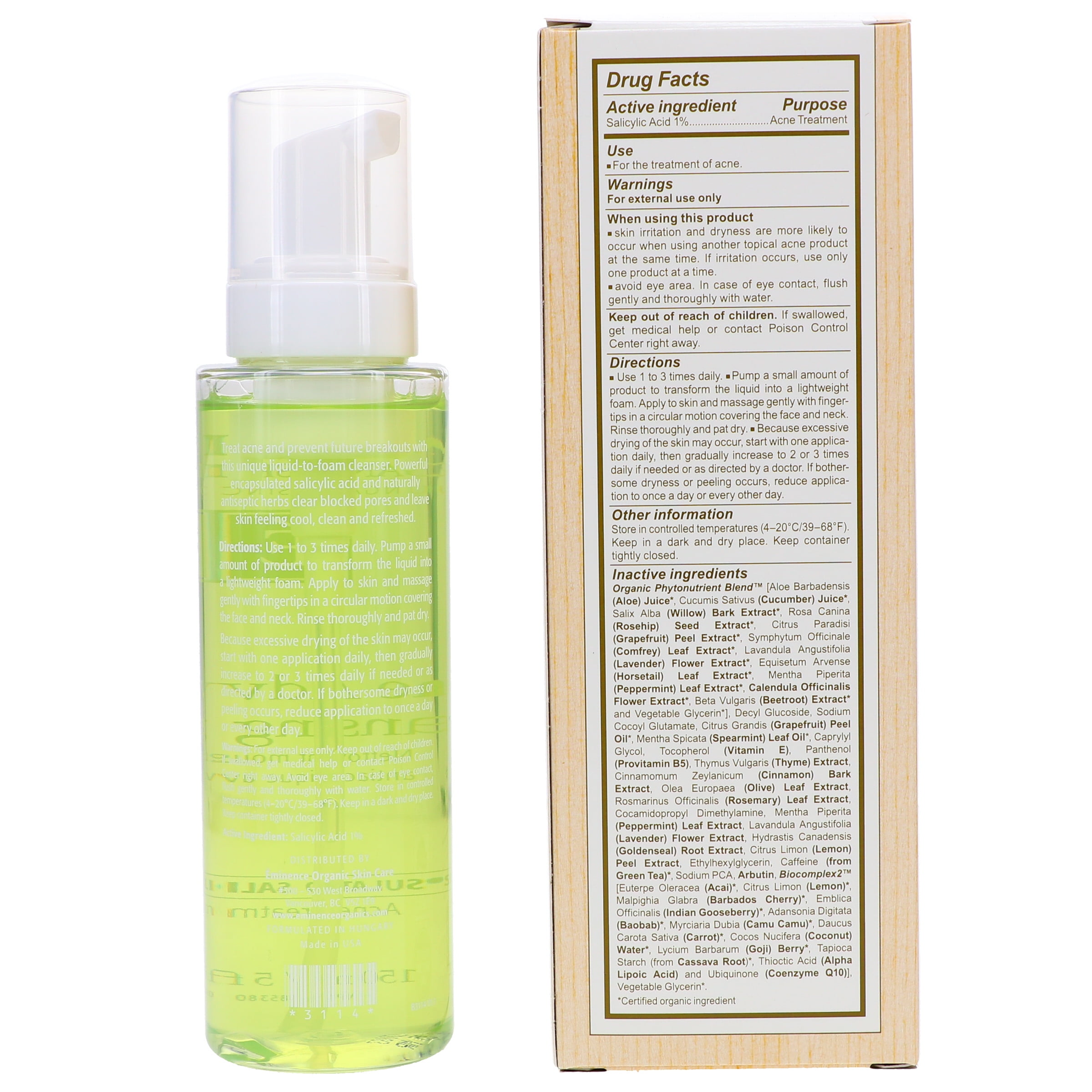 Eminence Acne Advanced Cleansing Foam 5 oz