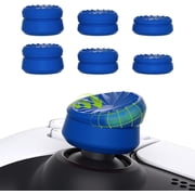 PlayVital 3 Height TurbineThumbs Cushion Caps Thumb Grips for ps5, for ps4, Thumbstick Grip Cover for Xbox Core Wireless Controller, Thumb Grips for Xbox One, Elite Series 2, for Switch Pro - Blue