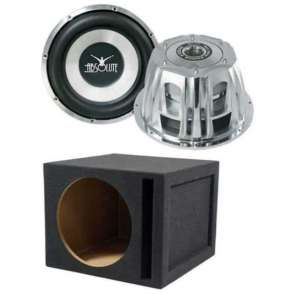 Absolute ST-1500 2000 Watt 10" Car Subwoofer   Ported Enclosure Box