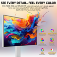 thumbnail image 3 of CRUA 27" 4K Monitor, UHD 3840x2160P 60Hz IPS Panel Computer Monitor with Built-in Speakers, Supports AMD FreeSync, USB Type-c, 98% DCI-P3, Height Adjustable, HDMI 2.0 & DP 1.2, Wall Mountable-Silver, 3 of 8