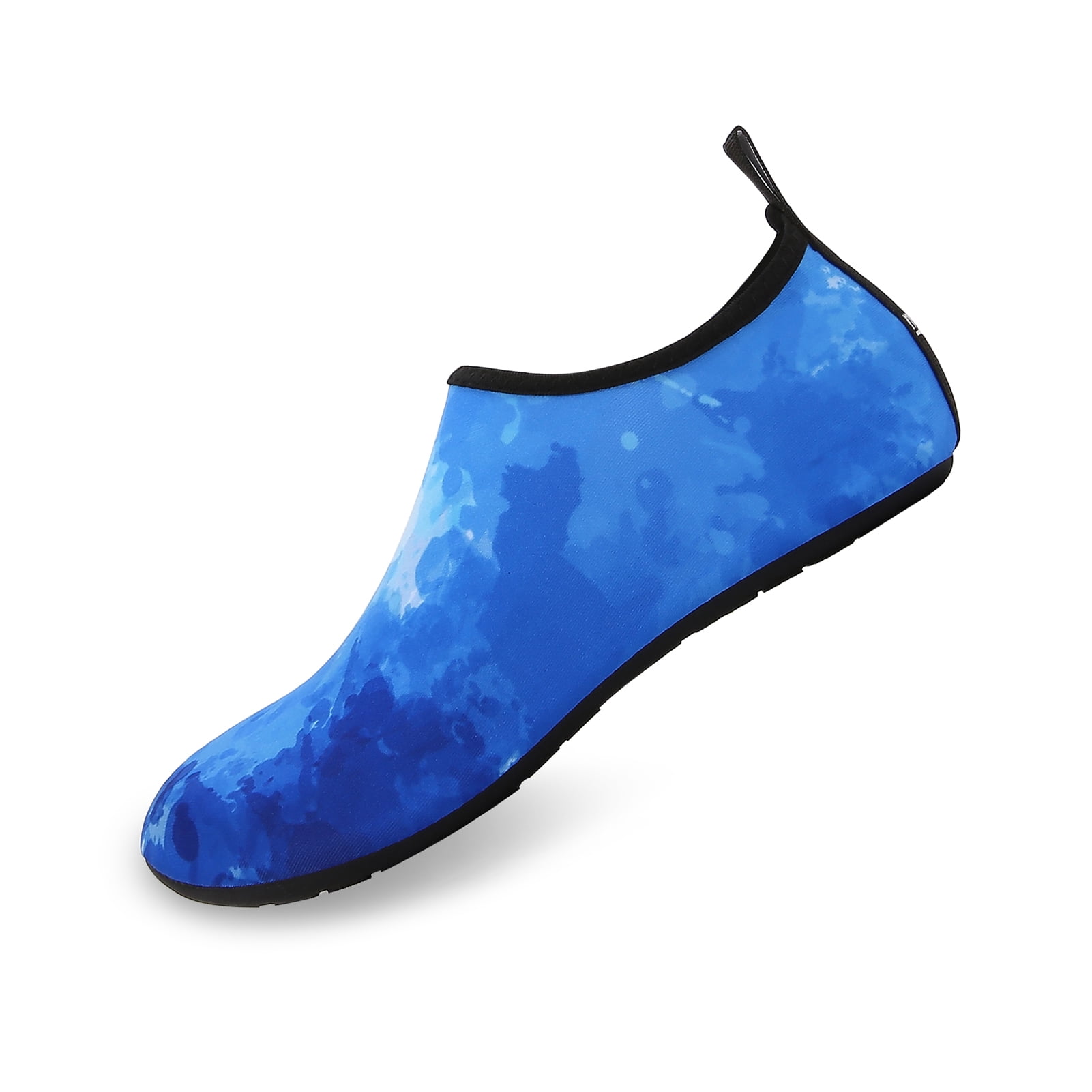 Men and Women a Slip On Barefoot Quick-Dry Beach Aqua Yoga Water Shoes (Watercolor/Blue, 5.5-6.5 Women/5-5.5 Men)