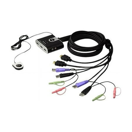 2PORT HD USB CABLE KVM WITH VIDEO DYNASYNC