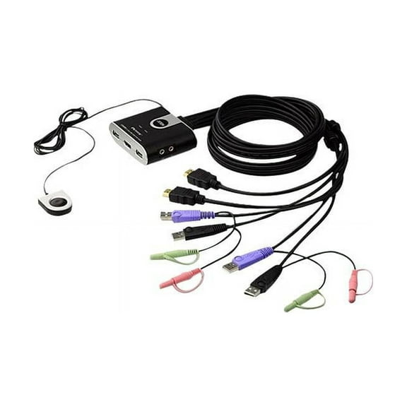 2PORT HD USB CABLE KVM WITH VIDEO DYNASYNC
