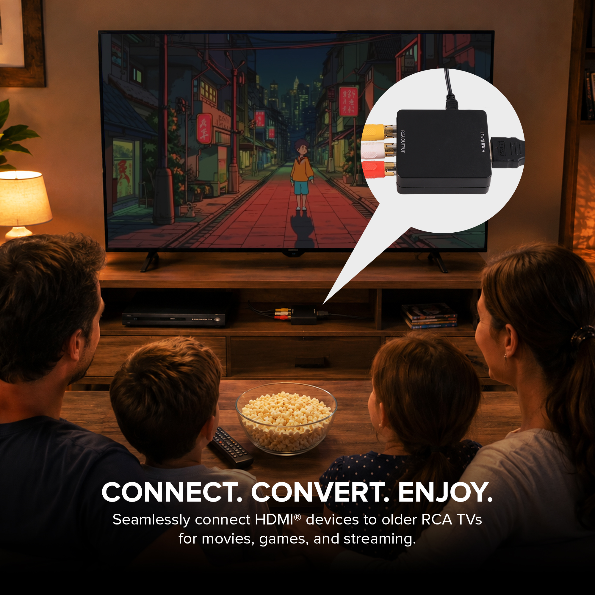 onn HDMI to Composite AV Adapter with USB Cable photo 8