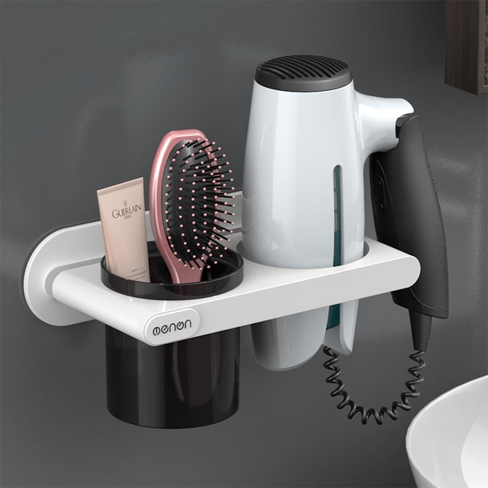 Mengni Menen Hair Dryer Holder Wall Mounted Hair Dryer Hanging Rack for