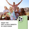 thumbnail image 5 of for iPhone 13 Pro Max Case, Liquid Silicone Soft Gel Rubber iPhone 13 Pro Max Case Slim Case with Microfiber Lining Protective Phone Cases for 6.7 inch iPhone 13 Pro Max, Matcha, 5 of 15