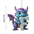 thumbnail image 3 of Christmas Acrylic 26 Letter Dinosaur Pendant Letter Dinosaur Party Decoration Pendant, 3 of 4