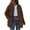 Dark Brown, variant on BTFBM Faux Suede Jacket Women Fall Fashion Leather Jackets Long Sleeve Button Down Winter Coats Shackets Outerwear