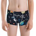 thumbnail image 5 of Yiaed Space Print Boys' Boxer Briefs Cotton Casual Stretch Comfort Boys Boxers - Kids Boxer Briefs Underwear for Boys (6-18)-Small, 5 of 5