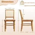 thumbnail image 3 of Costway Set of 2 Boho Dining Chairs with Teak Wood Structure & Footrests for Indoor Use, 3 of 10