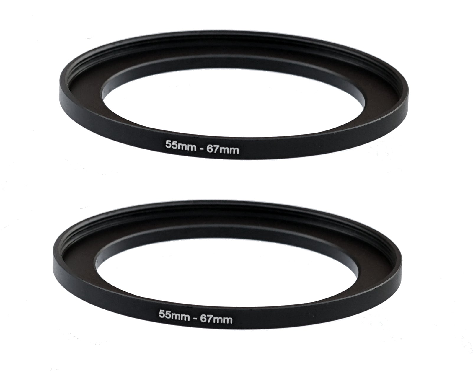 (2Pack) Fotasy 5567MM StepUp Ring Adapter, 55mm to 67mm Step Up