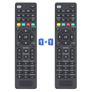 (Pack of 2) UORLEN Universal Tv Remote for Samsung/LG/VIZIO/TCL/JVC/Philips/Panasonic/Hisense/Hitachi/Sharp/Toshiba and Other Smart TV Universal Remote Replacement