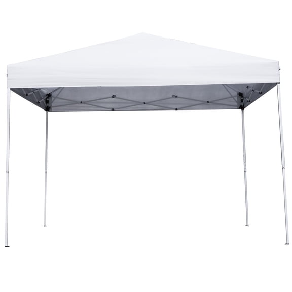 SONGMY 10x10 FT Pop Up Canopy Tent, Pre-Assembled Lightweight Adjustable Height White, Instant Outdoor Party Tent
