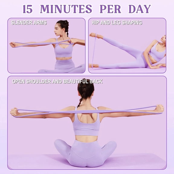 XINDUO-Resistance Bands - Figure 8 Exercise Bands for Men and Women with Handles, Ideal for Glutes, Back, and Full Body Workouts - Durable Rubber Yoga Pulling Rope