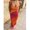 Hot Pink, variant on Womens Color Block Knit Maxi Dress Hot Pink & Orange Asymmetric Strapless