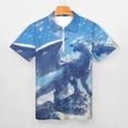 thumbnail image 3 of Ice Dragon Men Zipper T-shirt Summer Casual Short Sleeve T-shirt Top, 3 of 7