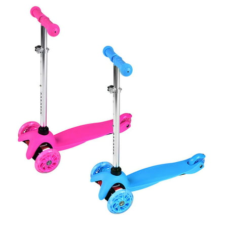Yosoo Height Adjustable Folding 3-Wheel Scooter PU Wheels for Toddler Kids Child Gifts, Adjustable Kid Scooter, 3 Wheel