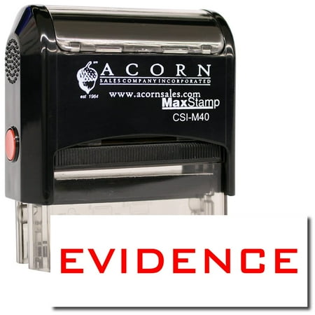 Large Self-Inking Evidence Stamp with Mint Green Ink