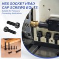 thumbnail image 5 of Uxcell Hex Socket Head Cap Screws Bolts, Carbon Steel Socket Drive Screws, Black Oxide Full Threads M4 x 12 mm 50, 5 of 7