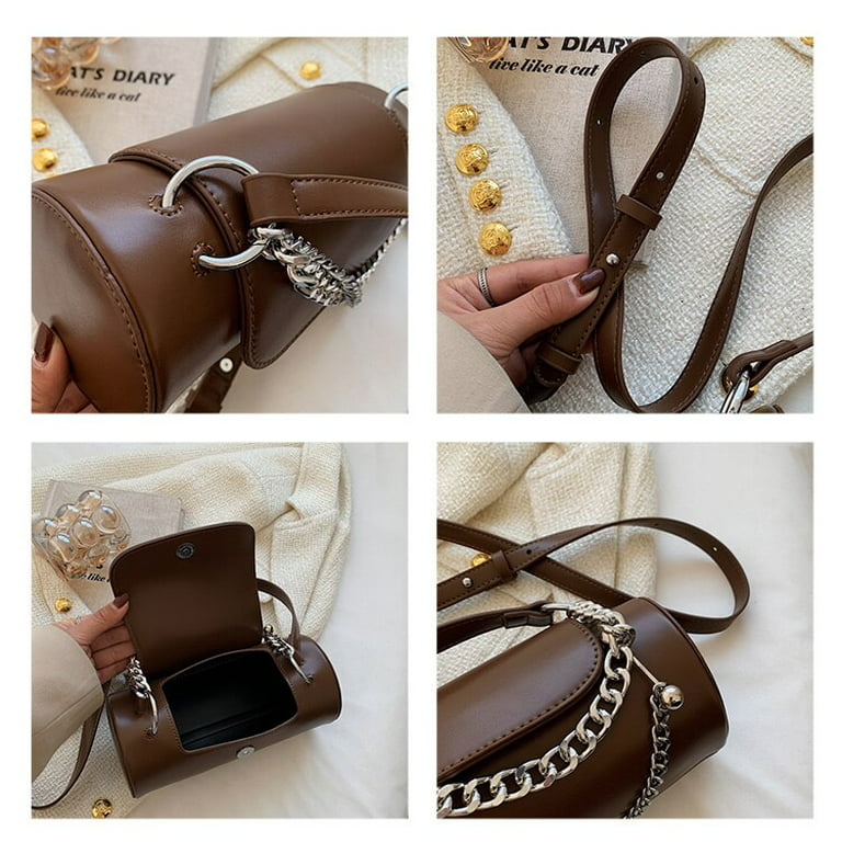 Barrel-shaped Bag, Stylish And Simple, Shoulder And Crossbody Bag,  Versatile Small Bag, Fashionable And Trendy Women's Bag