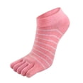 thumbnail image 2 of WMNTST Unisex Socks Five-toe Socks Striped Low-Cut Socks Soft Breathable Classic Minimalist Home Wear Hosiery, 2 of 3