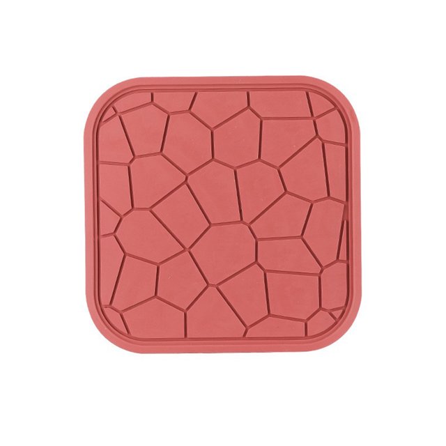 Inteprter Mantel Individual de goma para cuadrada, almohadilla resistente al calor, lavable, posavasos para restaurante, alfombrilla aislante para Cocina y Comedor Rojo Inteprter HA065222-01B