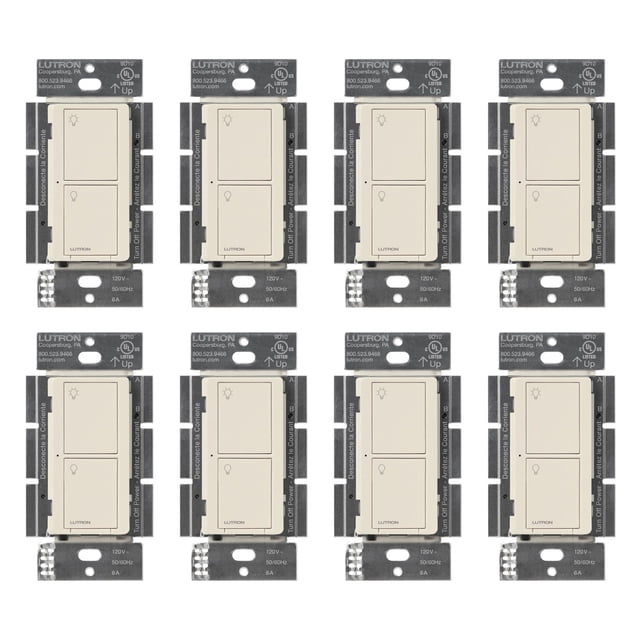 Smart Switch Lutron Caseta Original 6A para luces LED, paquete de 8