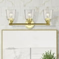 thumbnail image 2 of Catania 3 - Light Polished Brass Brass Contemporary / Modern Incandescent Steel Wall Sconce, 2 of 17